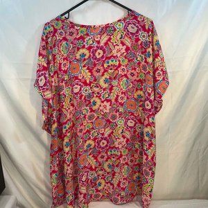 Cato Plus size Pink Paisley Blouse